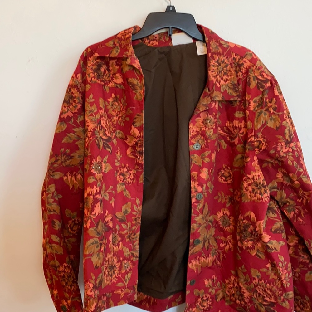 alfred dun women blazer red and brown